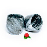 Luhom Juego de Vasos de Mármol 2 piezas Varios Colores