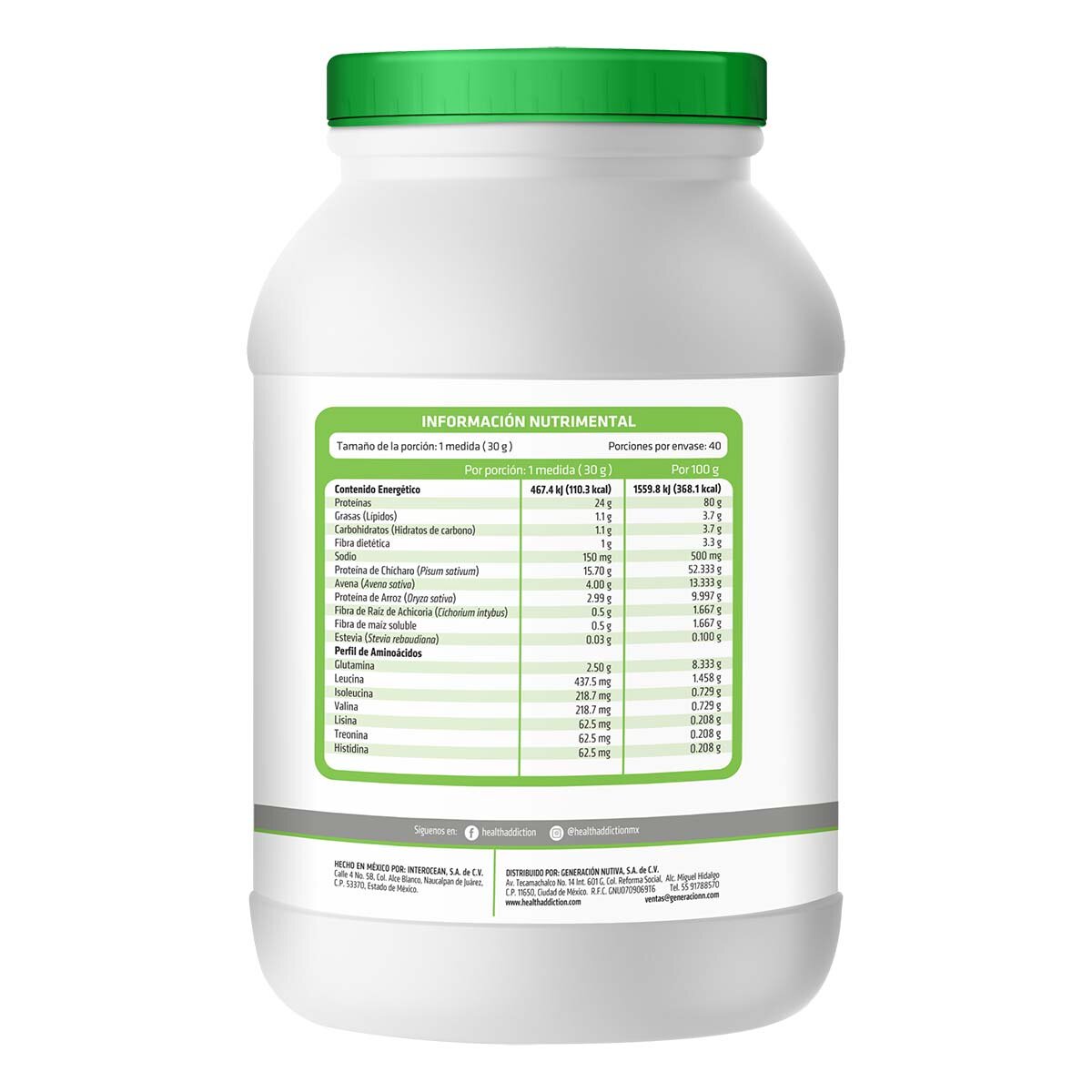 Vegan Protein Proteína Vegana Sabor Chocolate 1.2 kg Vegan Protein Proteína Vegana Sabor Chocolate 1.2 kg