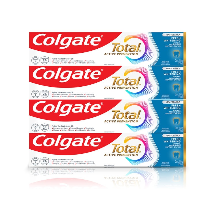 Colgate Pasta Dental Total Active 4 pzs de 170ml