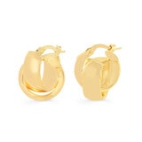 Arracadas Entrelazados, Oro Amarillo 14K