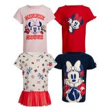 Disney Playera 4 piezas para Niños o Niñas Minnie Mouse 3 Años