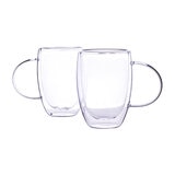 Top Choice Juego de 2 Tazas de Doble Pared de Vidrio de 400 mL Top Choice Juego de 2 Tazas de Doble Pared de Vidrio de 400 mL