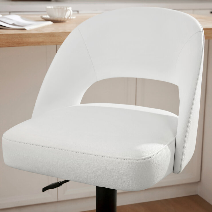 Aiden & Ivy, Taburete de Bar con Elevación a Gas y Altura Ajustable