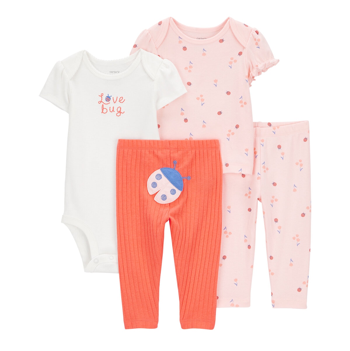 Carter's Conjunto de 4 piezas para Bebés Rosa 9 Meses