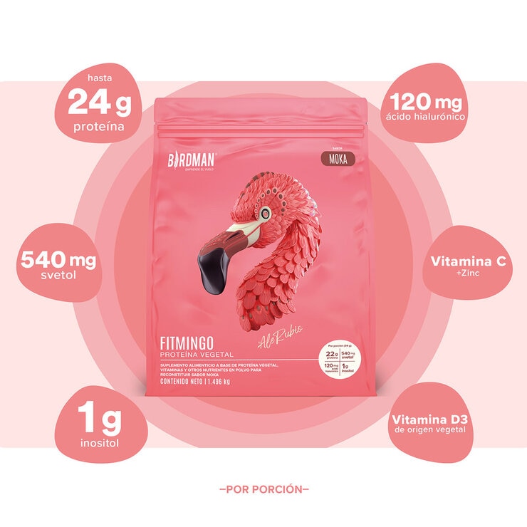 Birdman Fitmingo Proteína Vegetal Sabor Moka 1.496 kg