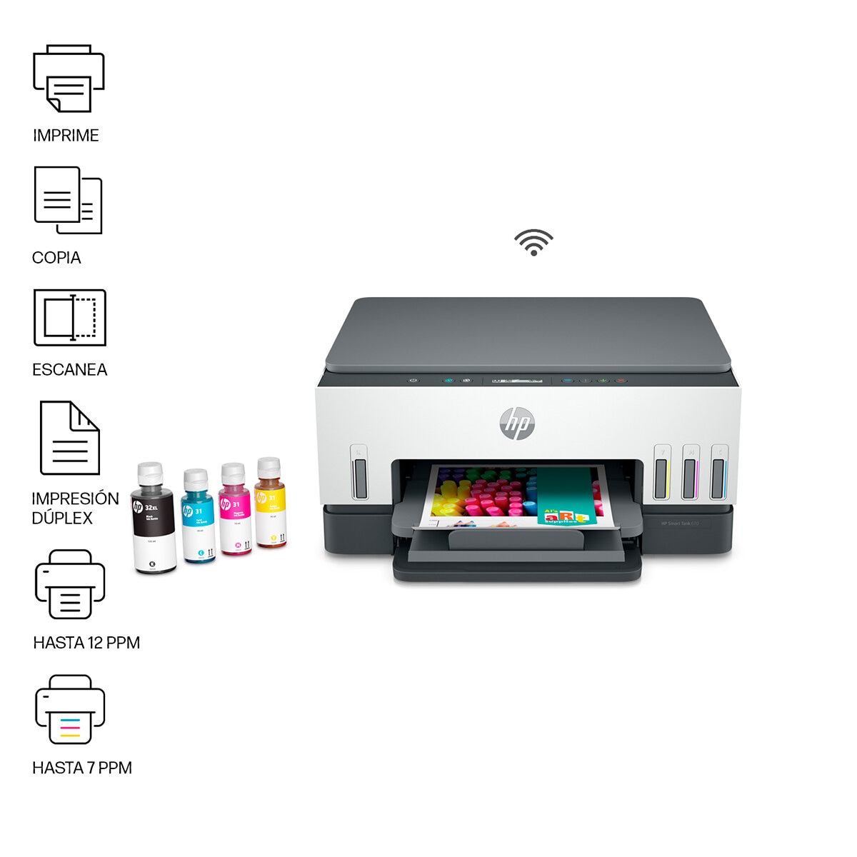 HP Multifuncional Smart Tank 670