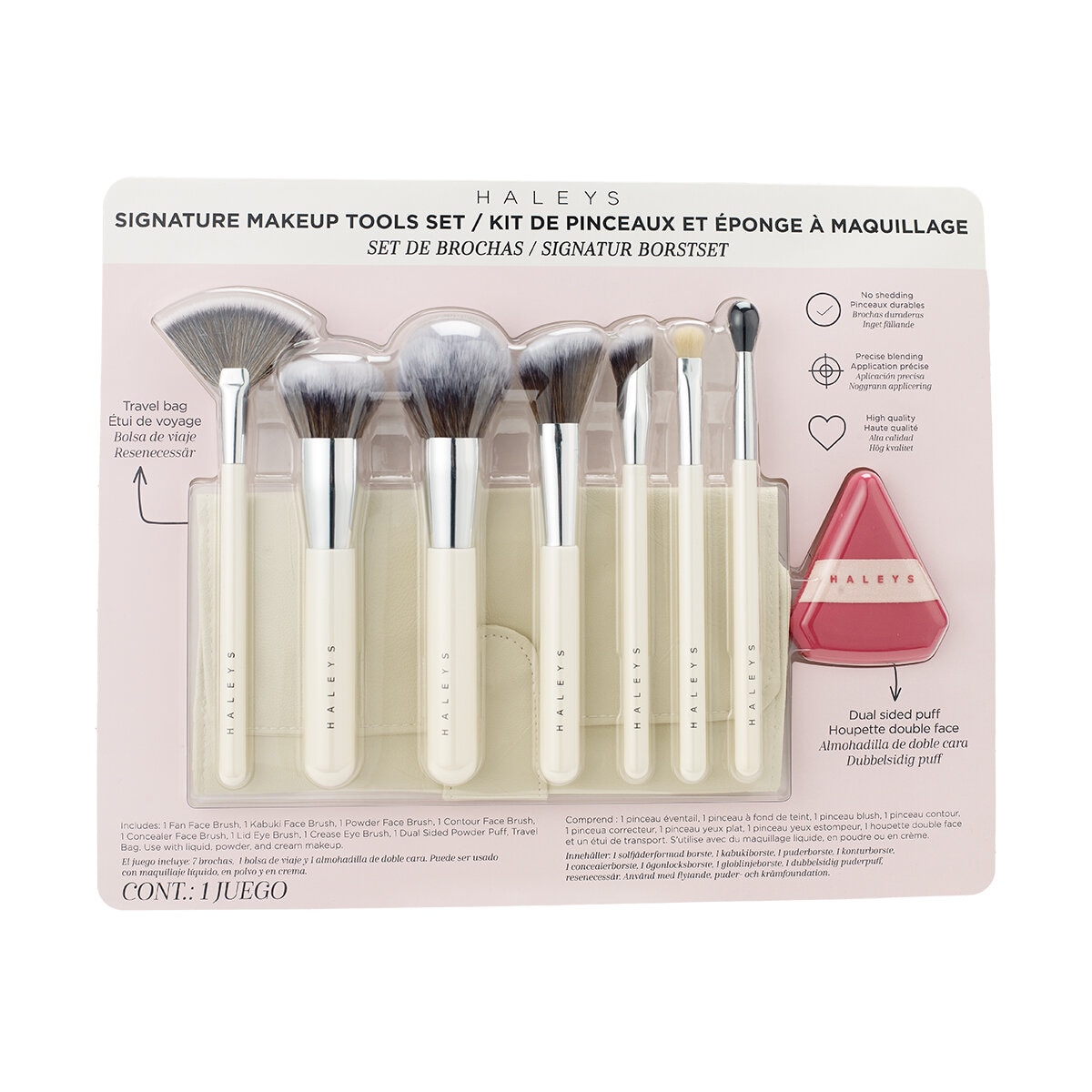 Haleys Set de Brochas, 9 piezas