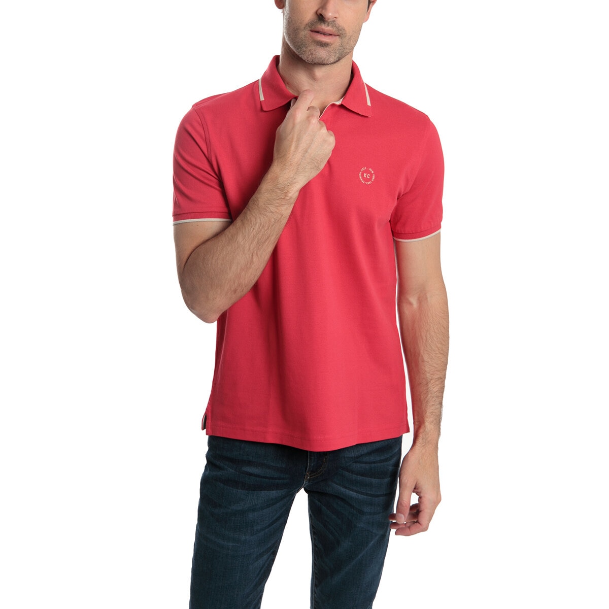 Kenneth Cole Polo para Caballero Rojo Extra Grande