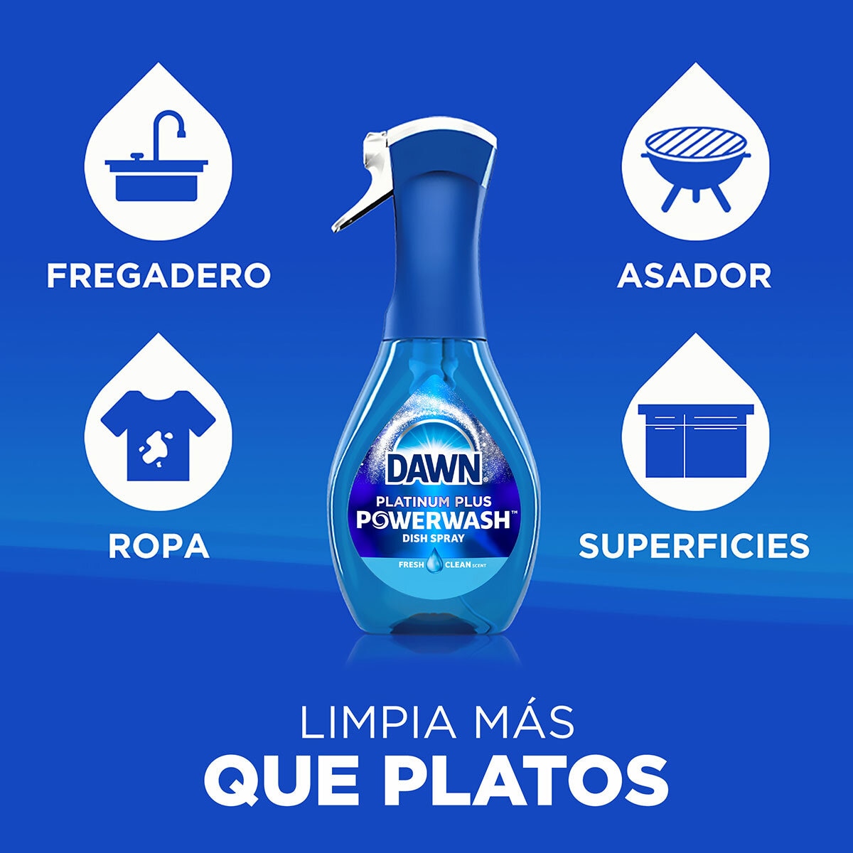 Dawn PowerWash Lavatrastes en Spray 3 pzs de 473 ml