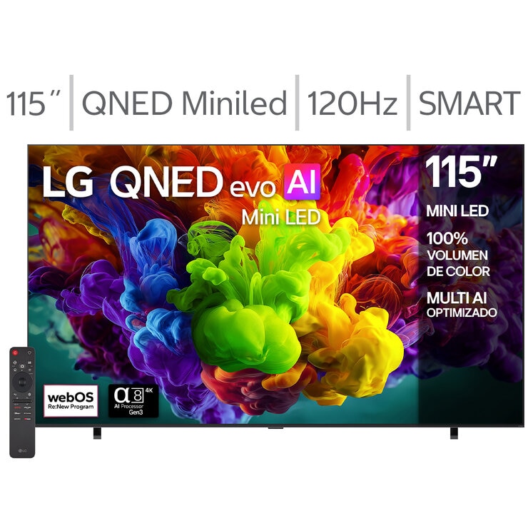 LG Pantalla 115" QNED Miniled 4K Smart TV LG Pantalla 115" QNED Miniled 4K Smart TV