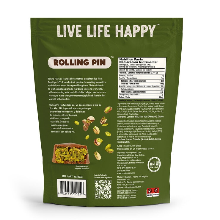 Rolling Pin Chocolate Estilo Dubái 500 g