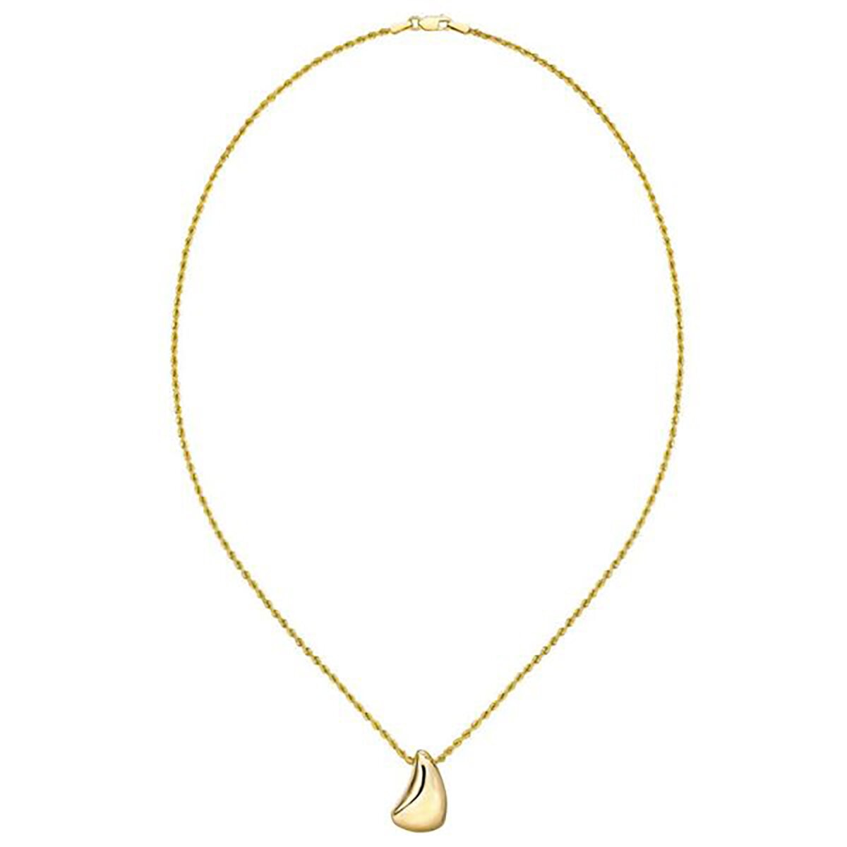 Cadena con Dije en forma de Lágrima, Oro Amarillo de 14K