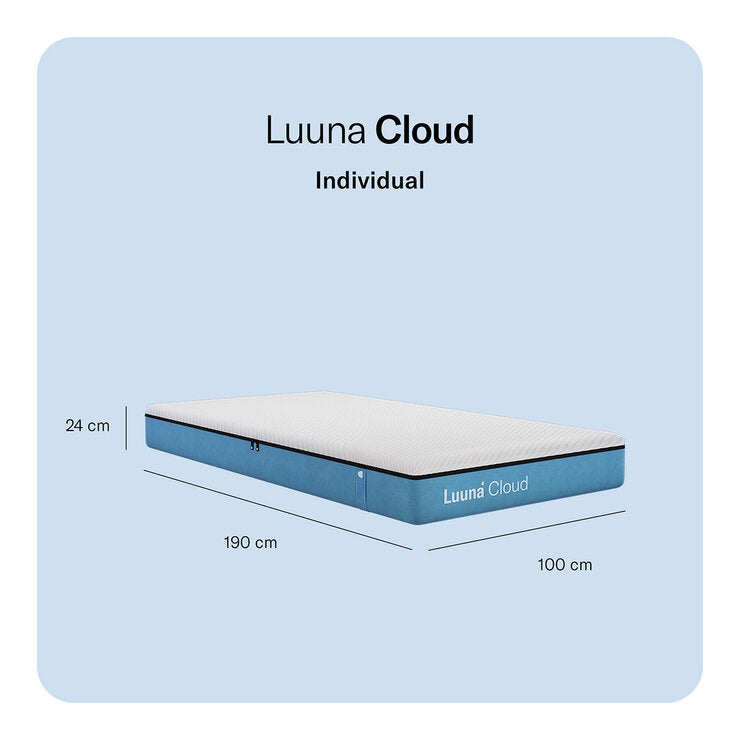 Luuna Cloud, Colchon Individual, Memory Foam Luuna Cloud, Colchon Individual, Memory Foam