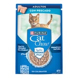 Cat Chow Purina Alimento Húmedo Adulto Sabor Pescado 24 pzas 85 g