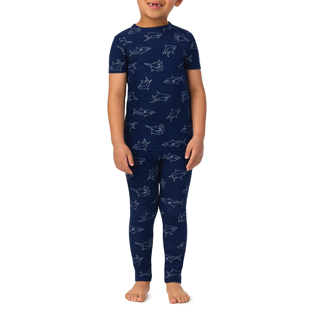 Kirkland Signature Pijama para Niños y Niñas 4 piezas Tiburón 4 Años