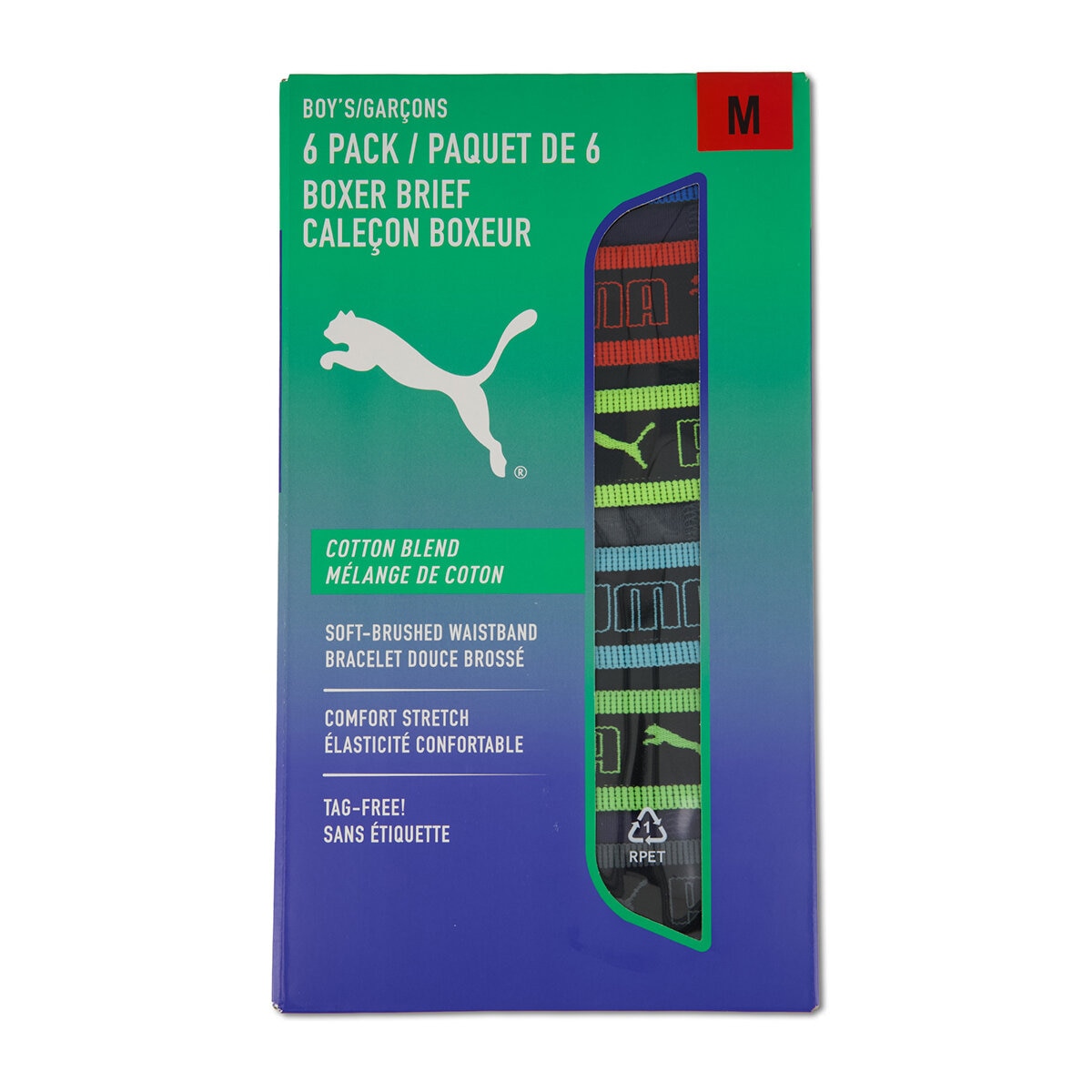 Puma Ropa Interior para Niños y Niñas 6 piezas Bóxers 8 / 10 Años