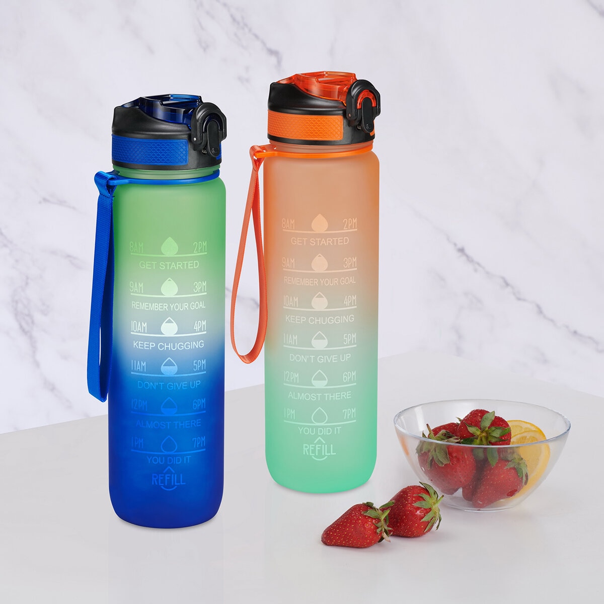 Juego de 2 Botellas  Azul 880 ml
