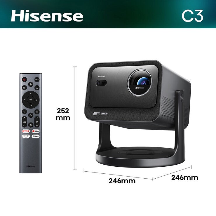 Hisense Miniproyector 65" - 300" UHD 4K C3 Hisense Miniproyector 65" - 300" UHD 4K C3