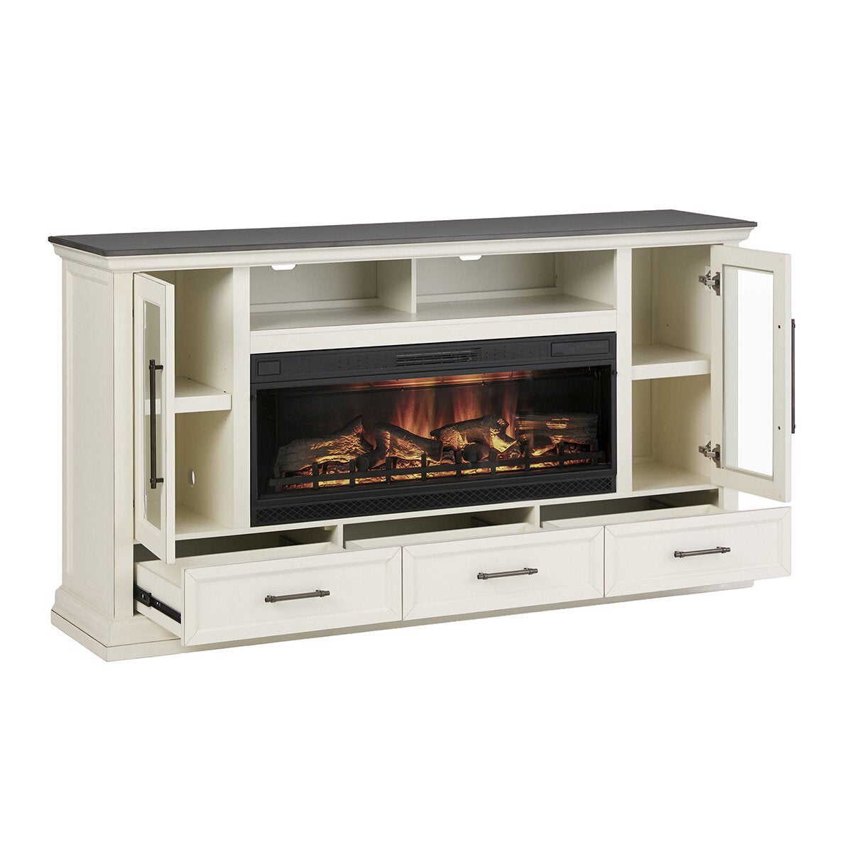Tresanti, Consola de TV con Chimenea Eléctrica Tresanti, Consola de TV con Chimenea Eléctrica