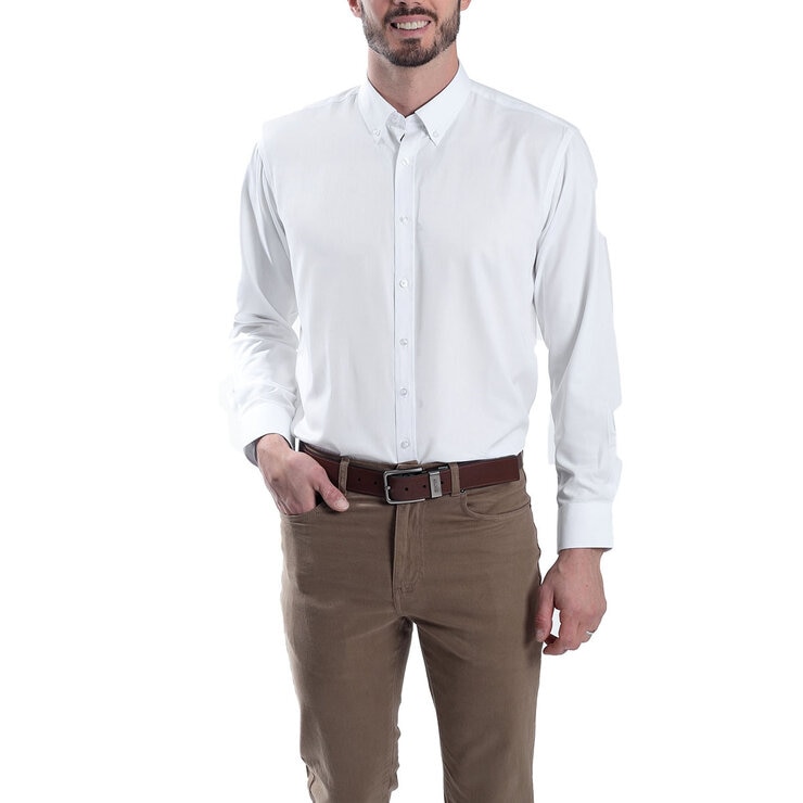 Chaps Camisa para Caballero Blanco Cuello 15/15.5 Manga 34/34