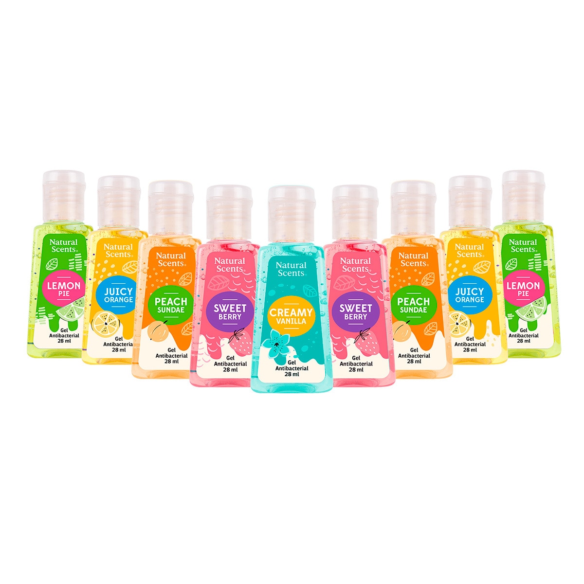 Natural Scents, gel antibacterial (9 piezas de 28 ml. c/u) Costco México