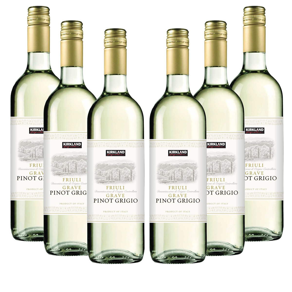Vino Blanco Kirkland Signature Pinot Grigio Friuli 6/750ml