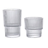 King Crystal Juego de Vasos de Cristal Apilables Chicos y Grandes, 16 piezas
