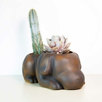 Estudio Floga, Molcas Maceta en Forma de Perro Café