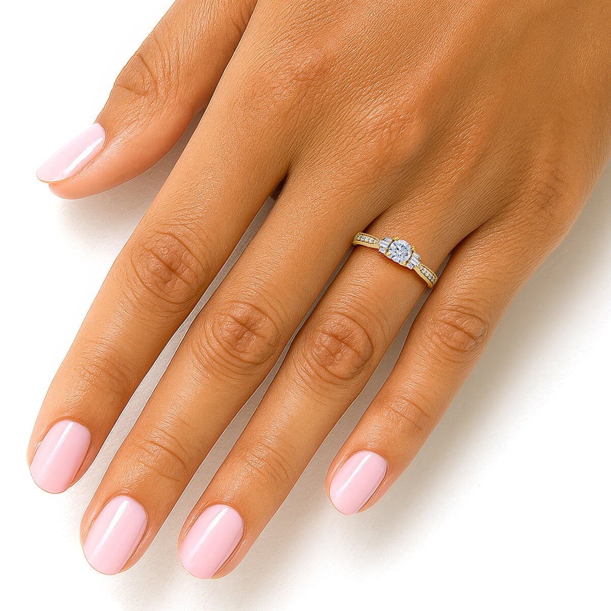 Anillo de Diamantes .75CTW, Oro Amarillo 14K