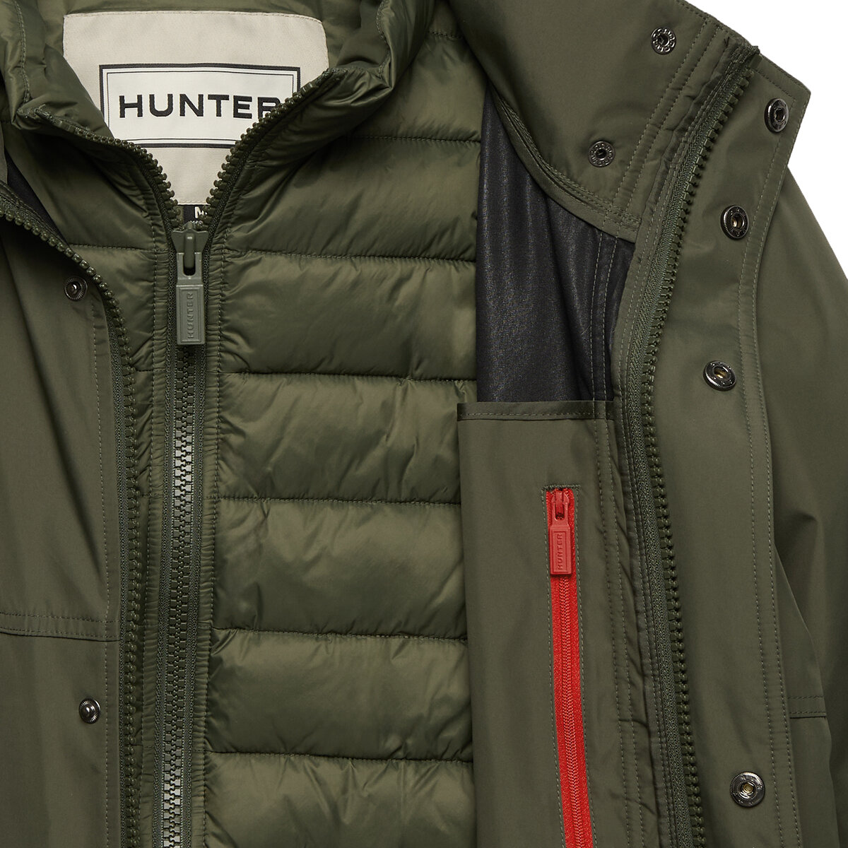 Hunter Chamarra 3 en 1 para Caballero Verde Grande