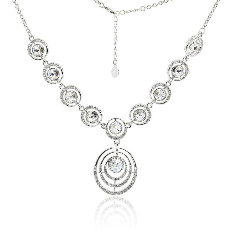 Mayfer, Juego de Collar y Aretes, Diseño Elegante, con Cristal Austríaco Mayfer, Juego de Collar y Aretes, Diseño Elegante, con Cristal Austríaco