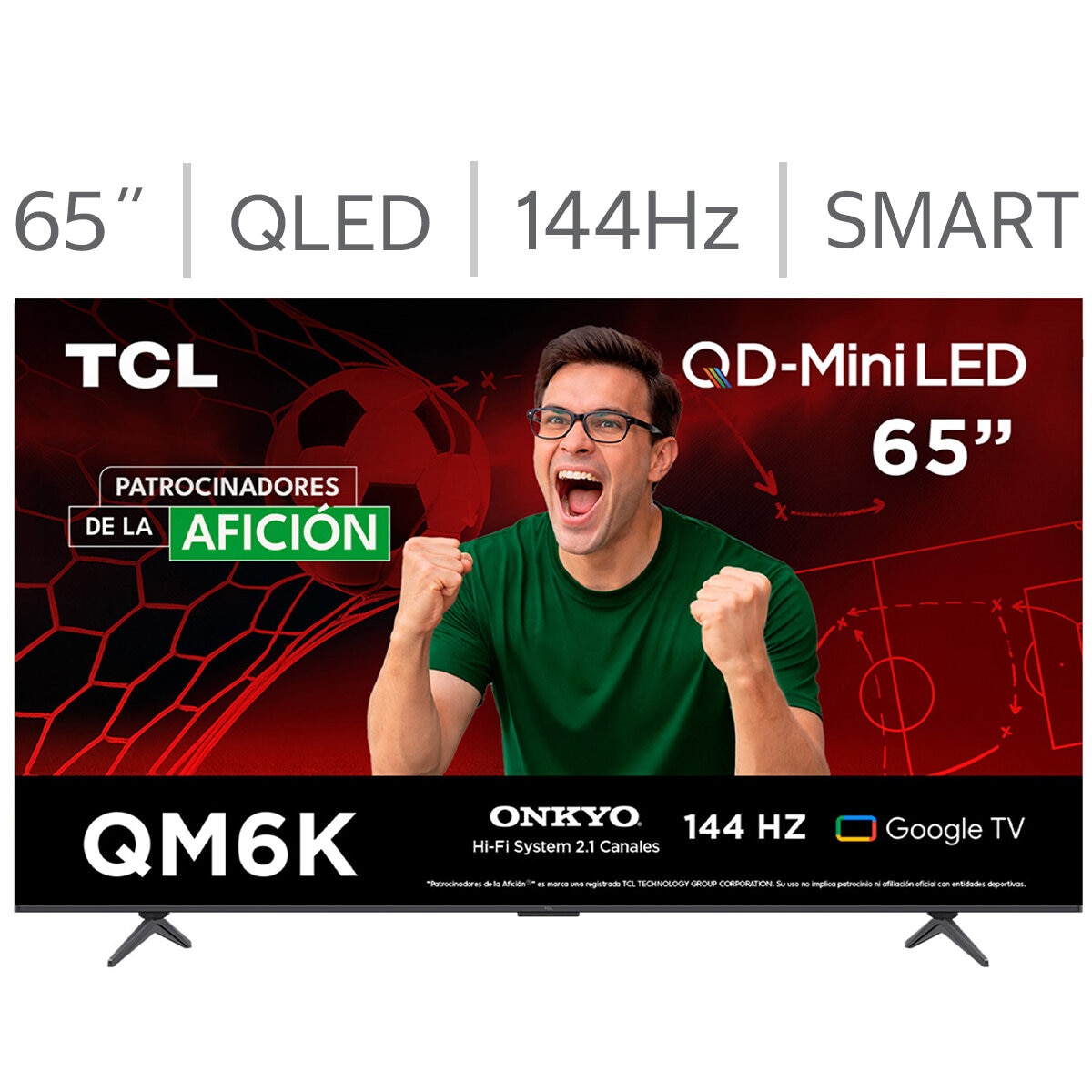 TCL Pantalla 65" QD-Miniled 4K Google TV