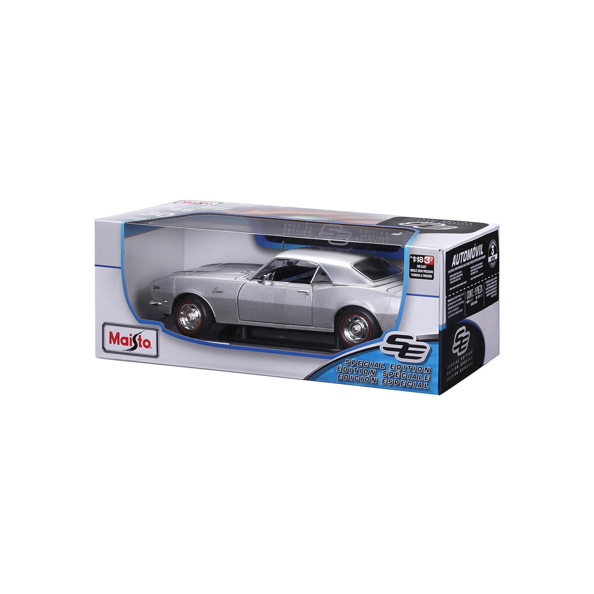 Maisto Autos de Colección Escala 1:18 - 1968 Chevrolet Gris Maisto Autos de Colección Escala 1:18 - 1968 Chevrolet Gris