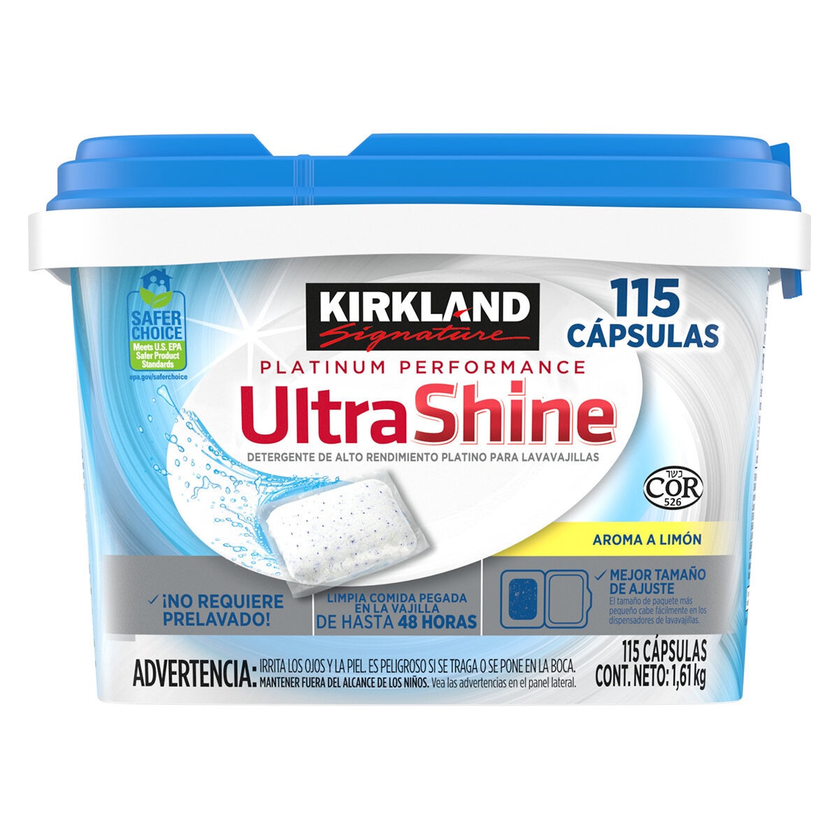 Kirkland Signature Detergente para Lavavajillas 115 pzas