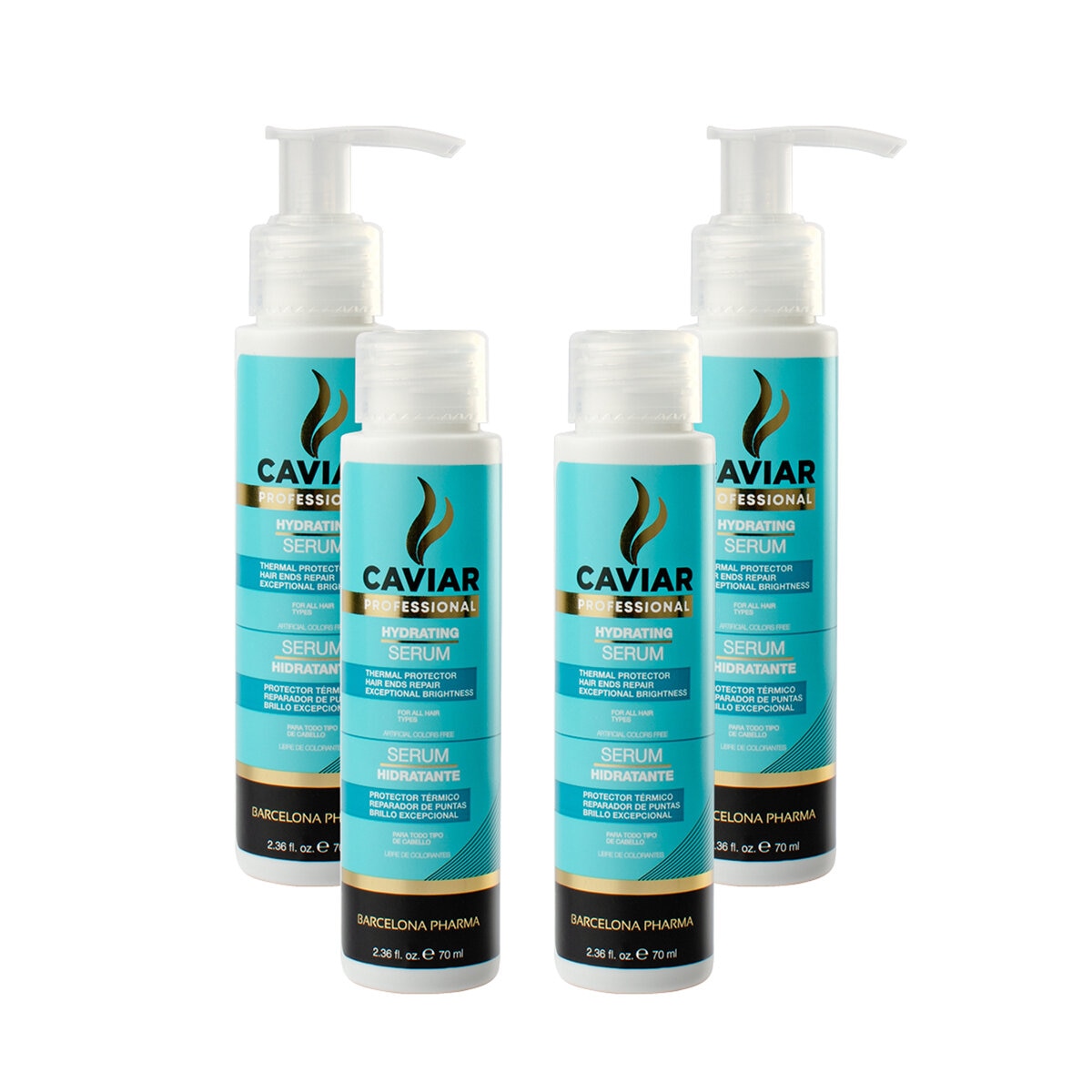 Caviar Serum y Protector de Calor 4 pzas