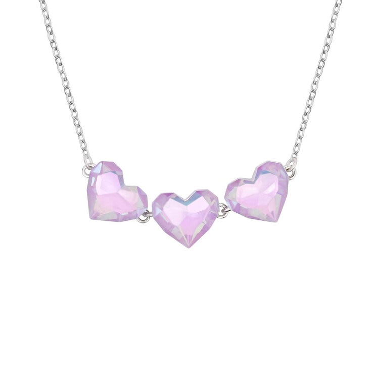 Mayfer, Juego de Collar y Aretes, Corazones con Cristal Austríaco Mayfer, Juego de Collar y Aretes, Corazones con Cristal Austríaco