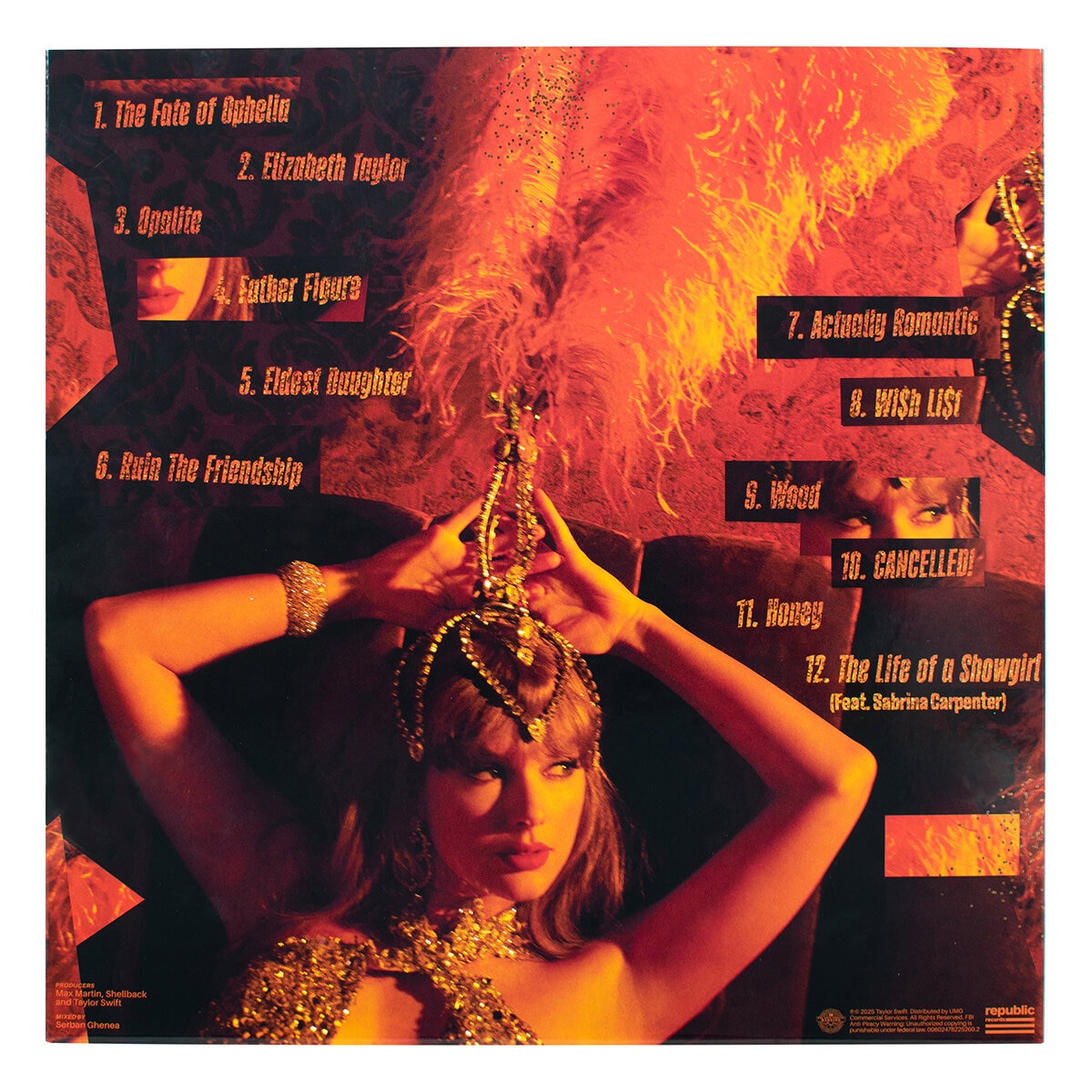 Taylor Swift, The Life of a Showgirl, Material Vinilo Taylor Swift, The Life of a Showgirl, Material Vinilo