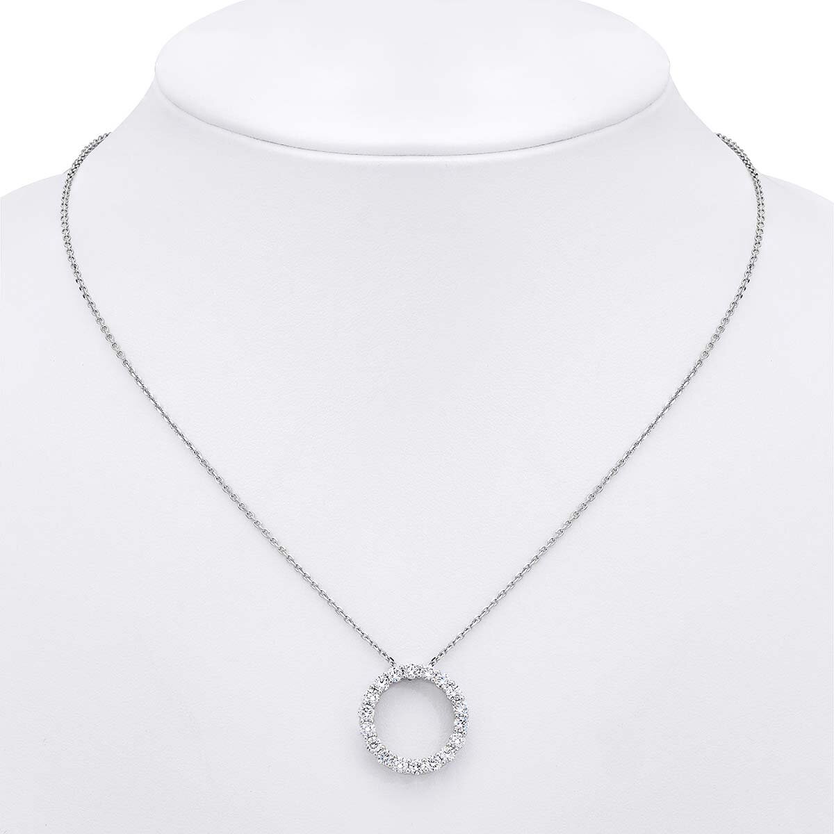 1.50ctw, Collar de Diamantes, Oro Blanco de 14K