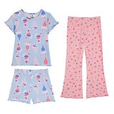 Saint Eve Pijama 3 piezas para Niños y Niñas Azul 5 / 6 Años