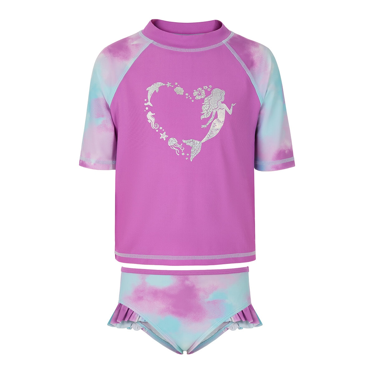 Saint Eve Traje de baño 2 piezas para Niños o Niñas Morado 4 Años