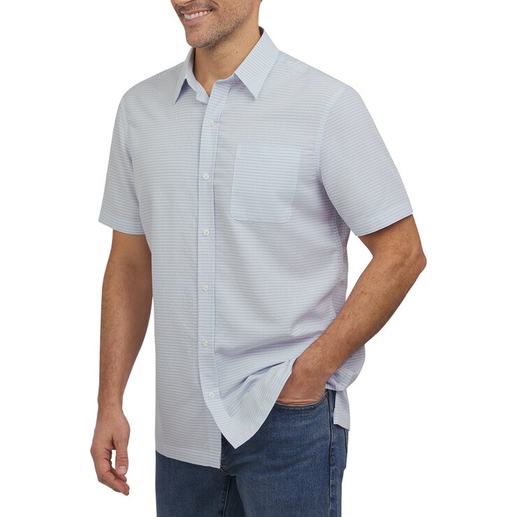 Lands End Camisa para Caballero Azul Grande