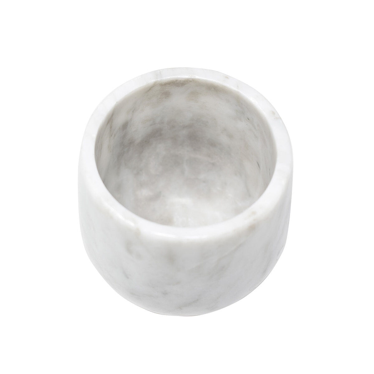 Luhom Juego de Vasos de Mármol 2 piezas Blanco
