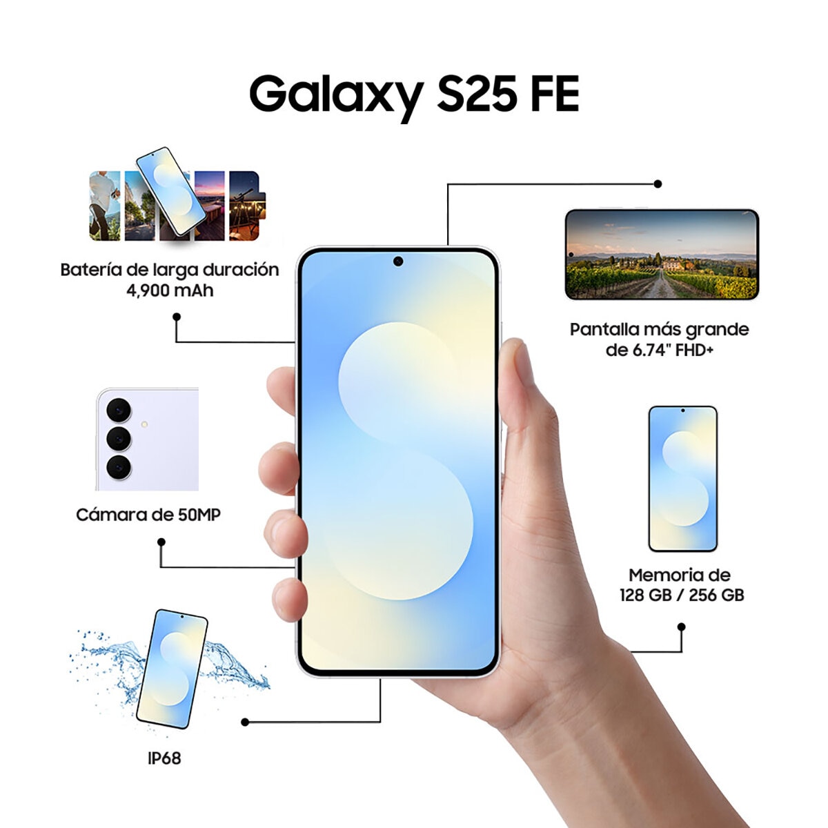 Samsung Galaxy S25 FE 128GB Azul Hielo