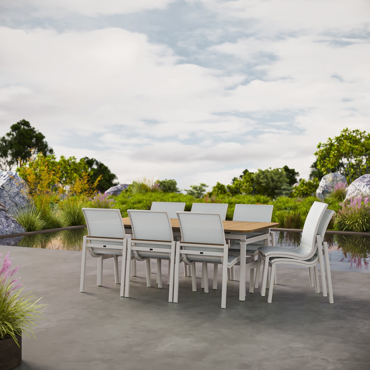 Agio, Morien Comedor para Jardín de 9 Piezas