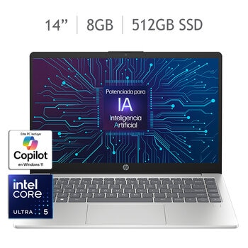 HP 14-ep1001la Laptop 14'' Full HD Intel Core Ultra 5-125H 8GB 512GB SSD