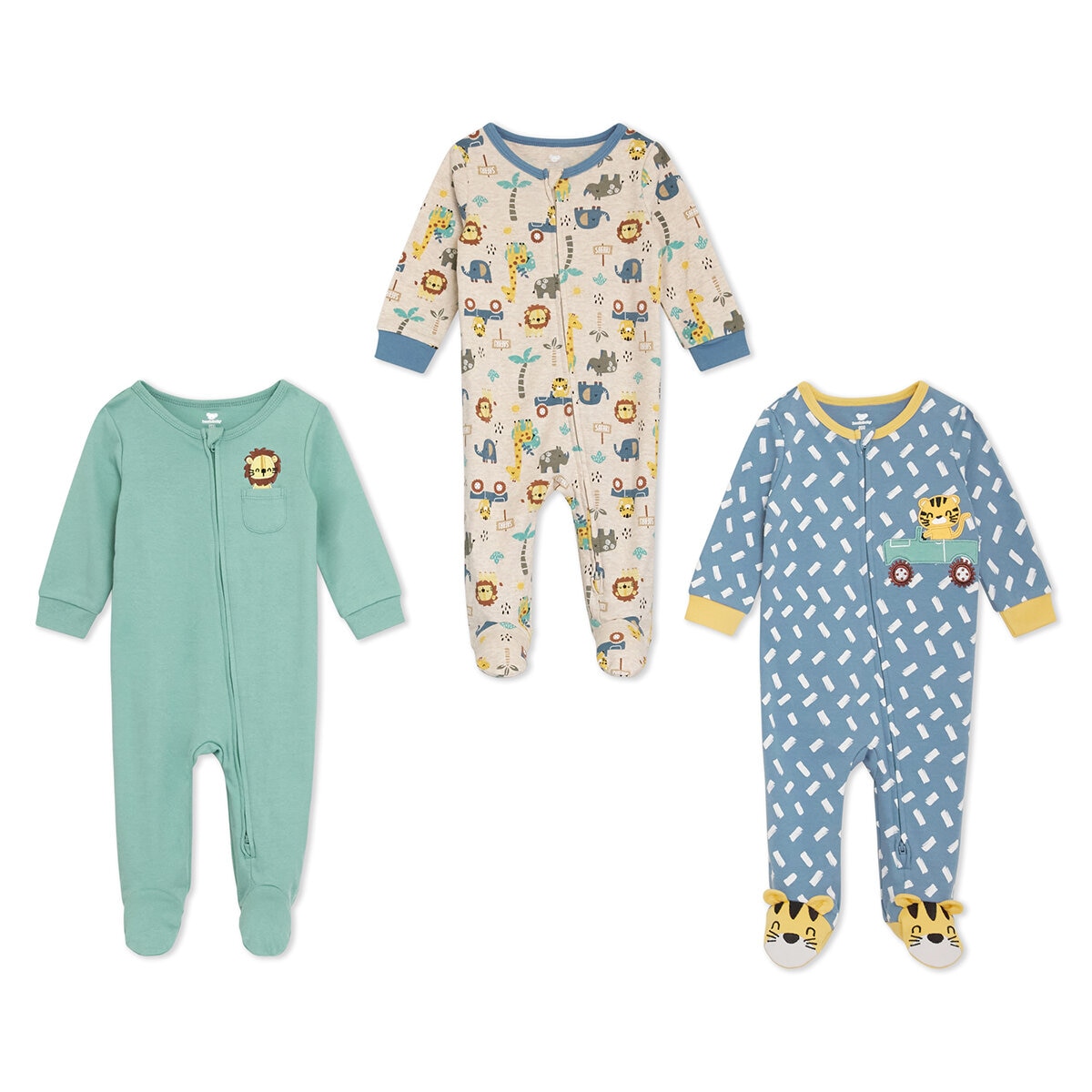 Koala Kids Mameluco 3 piezas para Bebé Varias Tallas y Colores