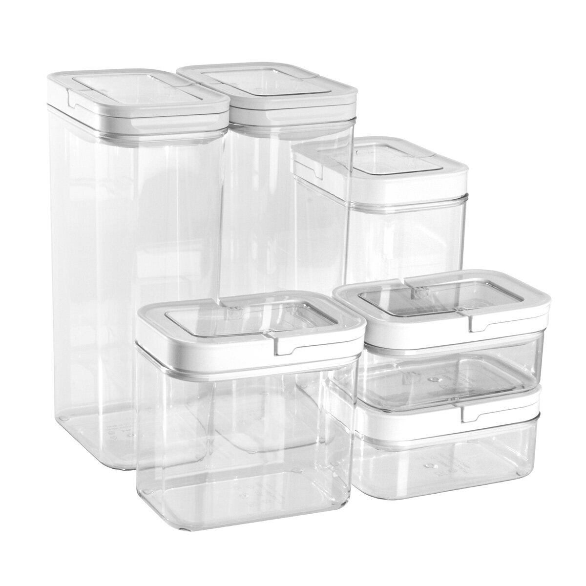 AG Box, Set de 6 Contenedores con Tapa Hermética