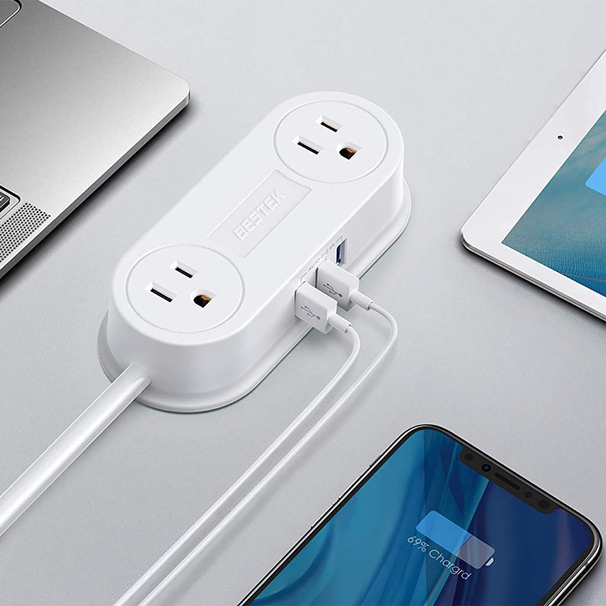 Bestek, Tira Alimentación USB de Viaje MRJ2002 Bestek, Tira Alimentación USB de Viaje MRJ2002