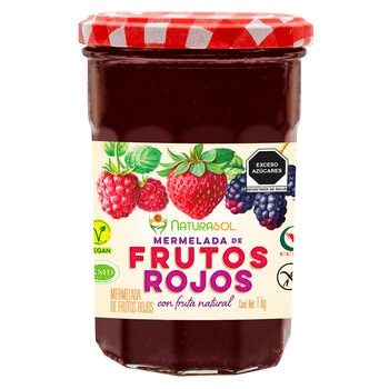 Naturasol Mermelada De Frutos Rojos Con Fruta Natural 1 kg