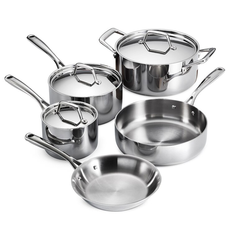 Tramontina Bateria De Cocina De Acero Inoxidable 8 Piezas Costco Mexico